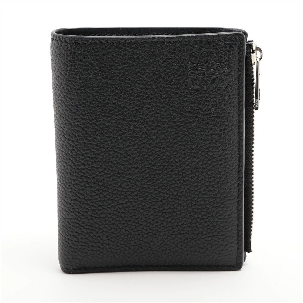Loewe Anagram Leather Compact Wallet Black